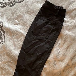 GUESS black denim stretch pants